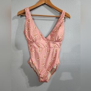 Hermoza Noni V-Neck Sculpting One-Piece Swimsuit in Fiori Size 8 Nwt New Floral